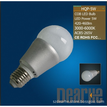 High Lumen 3000k/4500k/6000k LED Bulb (5W COB)